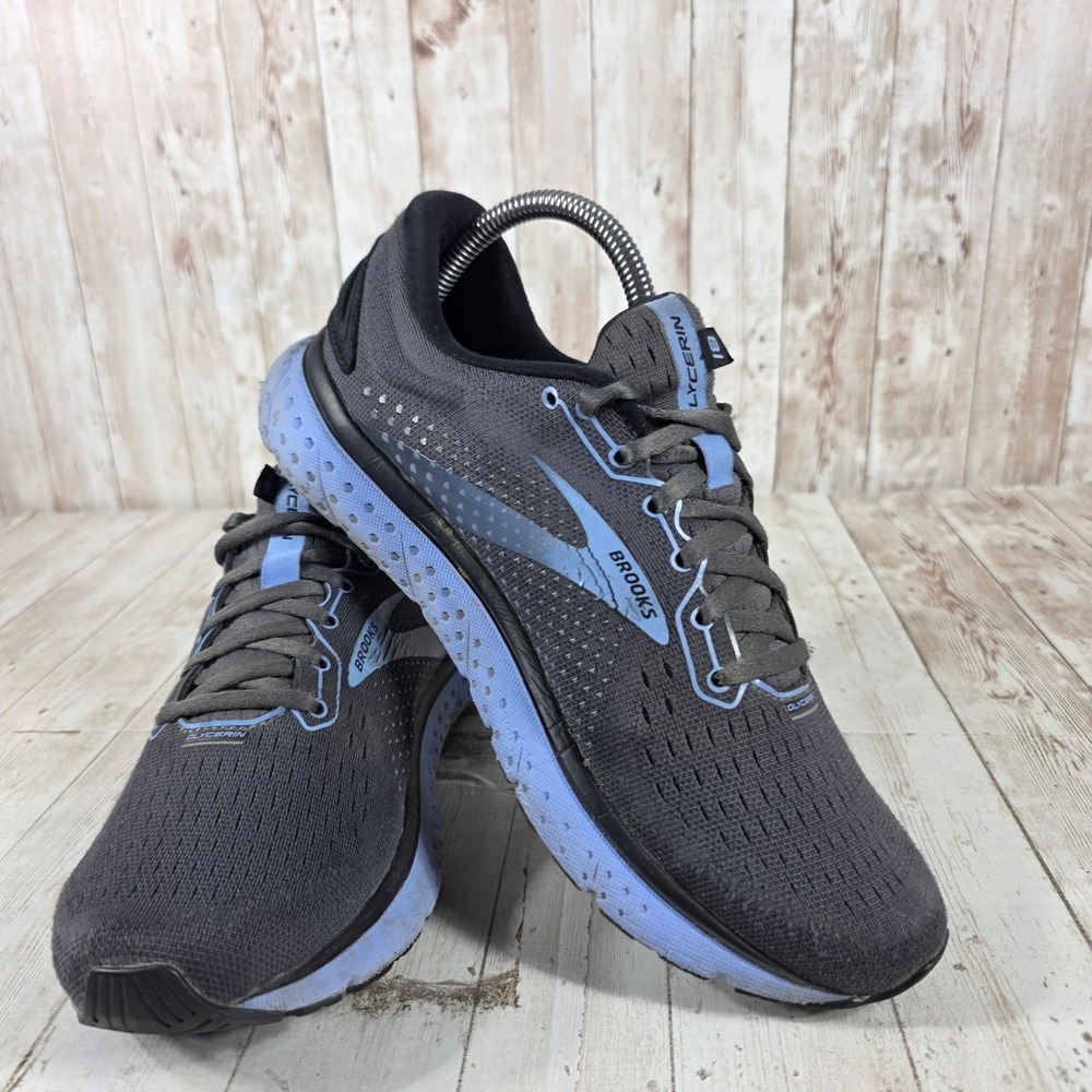 Brooks Glycerin 18 Womens 9 Running Shoes Grey Blue 1203171B050 Max Cushion - Picture 8 of 8